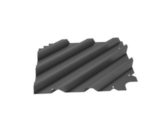 Zwischenboden Eckteil 0,5m dunkelgrau- metallic 550x550x30mm