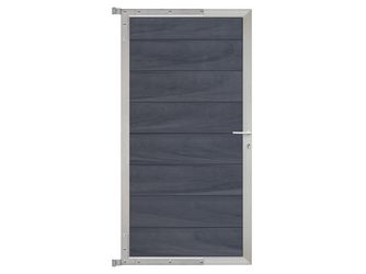 Tor Sichtschutzzaun WPC greystone/silber "ÖLAND"