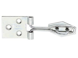 Überfalle m.Schlaufe aus gerolltem Draht, m.Öse, disp., LxB 80x26mm Überfalle m.Schlaufe aus gerolltem Draht, m.Öse, disp., LxB 80x26mm