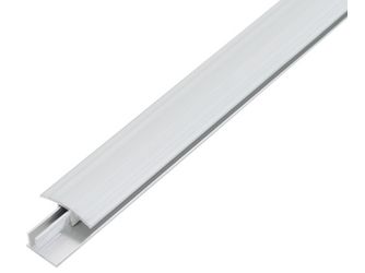 Übergangsprofil Duo, Set f.Beläge6-13mm, Alu silber elox., LxB 1000x34mm