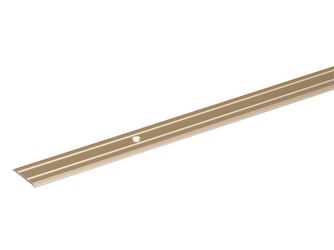 Übergangsprofil, gebohrt, Alu sand elox., LxBxS 900x38x1,0mm Übergangsprofil, gebohrt, Alu sand elox., LxBxS 900x38x1,0mm