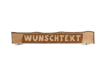handgeschnitztes Massivholzschild mit individuellem Text, bis zu12 Buchstaben