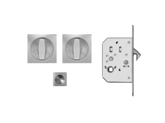 quadratisch EPDQ PB 71, Schiebetürrosetten-Set Edelst. matt 1 Set