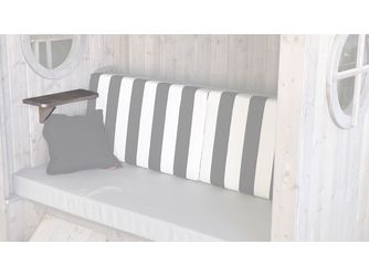 seitliches Ablageset, silber geb. aus Holz für Laube Merano