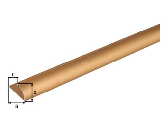 Abschlussprofil, Alu bronze elox., LxBxHxlichte H 1000x24,5x13,5x9mm Abschlussprofil, Alu bronze elox., LxBxHxlichte H 1000x24,5x13,5x9mm