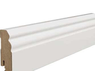 Altdeutsches Profil 18x70mm 2,4m MDF weiß lackiert Altdeutsches Profil 18x70mm 2,4m MDF weiß lackiert