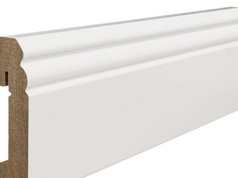 Altdeutsches Profil 18x90mm 2,4m MDF weiß lackiert Altdeutsches Profil 18x90mm 2,4m MDF weiß lackiert