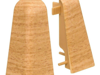 Außenecke Buche Kunststoff f. Stecksockelleiste 19x58 (2 Stk/Pack) Außenecke Buche Kunststoff f. Stecksockelleiste 19x58 (2 Stk/Pack)