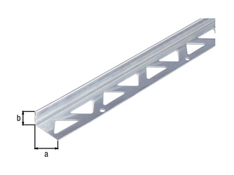 Fliesen-Abschlussprofil, Edelstahl, LxBxH 2500x23,5x12,5mm Fliesen-Abschlussprofil, Edelstahl, LxBxH 2500x23,5x12,5mm