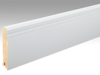 Folien-ummantelte Profile Fußleiste Profil 12 F MK 2380x100x18mm 2266 Weiß DF (RAL 9016) Folien-ummantelte Profile Fußleiste Profil 12 F MK 2380x100x18mm 2266 Weiß DF (RAL 9016)