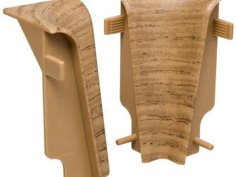 Innenecke Eiche dunkel Kunststoff f. Stecksockelleiste 19x58 (2 Stk/Pack) Innenecke Eiche dunkel Kunststoff f. Stecksockelleiste 19x58 (2 Stk/Pack)