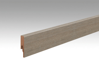 Laminatfolien-ummantelte Profile Fußleiste Profil 20 PK 2380x60x16mm 6986 Altholzeiche lehmgrau Laminatfolien-ummantelte Profile Fußleiste Profil 20 PK 2380x60x16mm 6986 Altholzeiche lehmgrau
