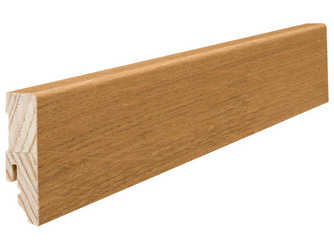 Stecksockelleiste 16x58mm, 2,2m Cube Eiche furn. geölt Stecksockelleiste 16x58mm, 2,2m Cube Eiche furn. geölt