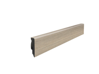 Stecksockelleiste 16x58mm 2,2m Cube MDF Eiche Emilia samtgrau Stecksockelleiste 16x58mm 2,2m Cube MDF Eiche Emilia samtgrau