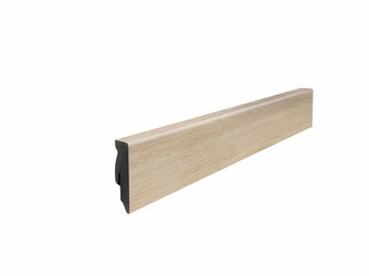 Stecksockelleiste 16x58mm 2,2m Cube MDF Eiche Siena samtweiß Stecksockelleiste 16x58mm 2,2m Cube MDF Eiche Siena samtweiß