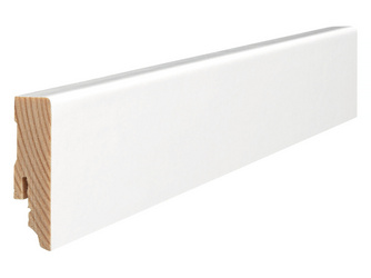 Stecksockelleiste 16x58mm 2,2m Cube weiß foliert strong matt-optik Stecksockelleiste 16x58mm 2,2m Cube weiß foliert strong matt-optik