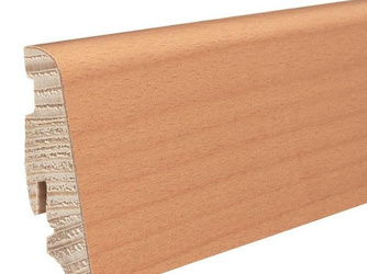 Stecksockelleiste 19x58mm 2,2m Buche gedämpft. furn.matt-vers. Stecksockelleiste 19x58mm 2,2m Buche gedämpft. furn.matt-vers.