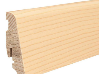 Stecksockelleiste 19x58mm 2,2m Lärche puroweiß furn.geölt Stecksockelleiste 19x58mm 2,2m Lärche puroweiß furn.geölt