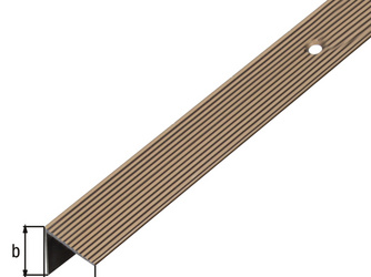 Treppenkanten-Schutzprofil Alu bronze eloxiert BxHxS 21x21x1,8mm Treppenkanten-Schutzprofil Alu bronze eloxiert BxHxS 21x21x1,8mm