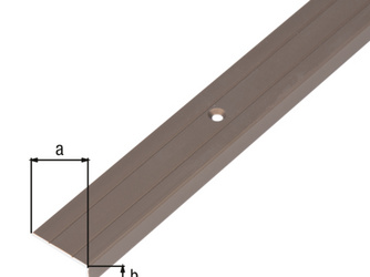 Treppenkanten-Schutzprofil Alu bronze eloxiert BxHxS 25x10x1,5mm Treppenkanten-Schutzprofil Alu bronze eloxiert BxHxS 25x10x1,5mm