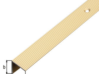 Treppenkanten-Schutzprofil Alu gold eloxiert BxHxS 21x21x1,8mm Treppenkanten-Schutzprofil Alu gold eloxiert BxHxS 21x21x1,8mm