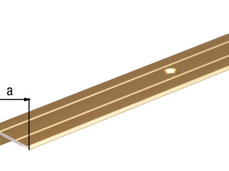 Treppenkanten-Schutzprofil, gebohrt, Alu gold elox., LxBxHxS 1000x24,5x20x1,5mm Treppenkanten-Schutzprofil, gebohrt, Alu gold elox., LxBxHxS 1000x24,5x20x1,5mm