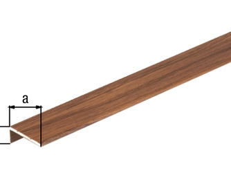 Treppenkanten-Schutzprofil, selbstkl., Alu Nussbaum, LxBxHxS 900x24,5x10x1,5mm Treppenkanten-Schutzprofil, selbstkl., Alu Nussbaum, LxBxHxS 900x24,5x10x1,5mm