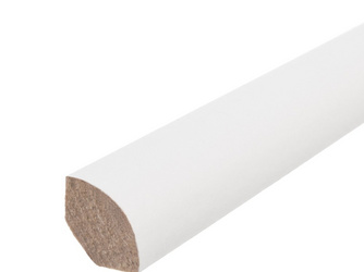 Viertelstab 14x14mm 2,4m weiß foliert MDF (streichbar) Viertelstab 14x14mm 2,4m weiß foliert MDF (streichbar)