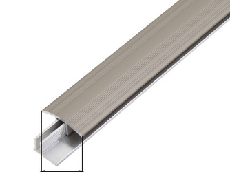 Übergangsprofil Duo, Set f.Beläge6-13mm, Alu edelst.elox., LxB 1000x34mm Übergangsprofil Duo, Set f.Beläge6-13mm, Alu edelst.elox., LxB 1000x34mm