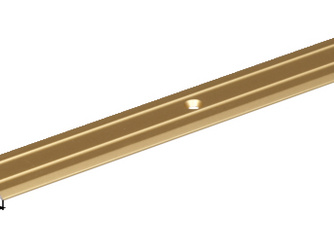 Übergangsprofil, gebohrt, Alu gold elox., LxBxS 2700x38x1,0mm Übergangsprofil, gebohrt, Alu gold elox., LxBxS 2700x38x1,0mm