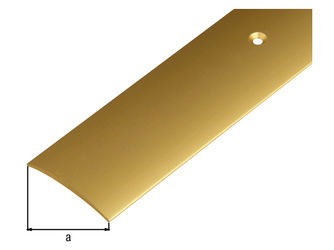 Übergangsprofil, gebohrt, Stahl, vermessingt, LxBxS 900x30x1,0mm Übergangsprofil, gebohrt, Stahl, vermessingt, LxBxS 900x30x1,0mm