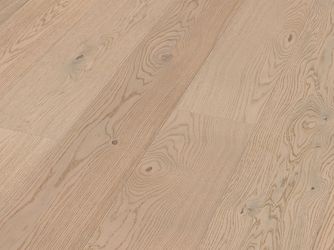 Lindura Furnierboden Eiche lebhaft cremeweiß Landhausdiele lackiert - HD 400