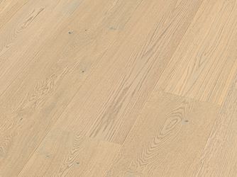 Lindura Furnierboden Eiche lebhaft milchcreme Landhausdiele lackiert - HD 400