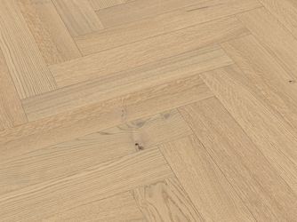 Lindura Furnierboden Eiche classic cremeweiß Einzelstab lackiert - HS 500