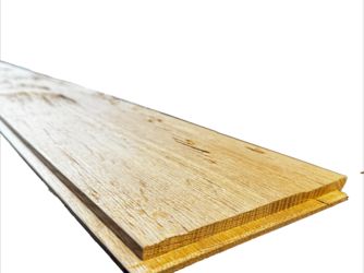 Paneel Eiche 1-seitig gehackt und gebürstet, unbehandelt, 4-seitig Nut und Feder