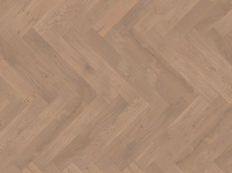 Parkett Eiche Amrum Fischgrät Taupe lackiert ausgeglichen - Herringbone Collection