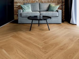 Parkett Eiche Texel Fischgrät Natur lackiert ausgeglichen - Herringbone Collection