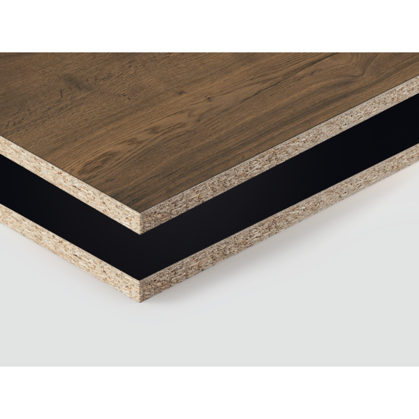 PerfectSense Matt Lackplatten Span E1E05 P2, Schwarz U999 TM28, 2800x2070x19mm