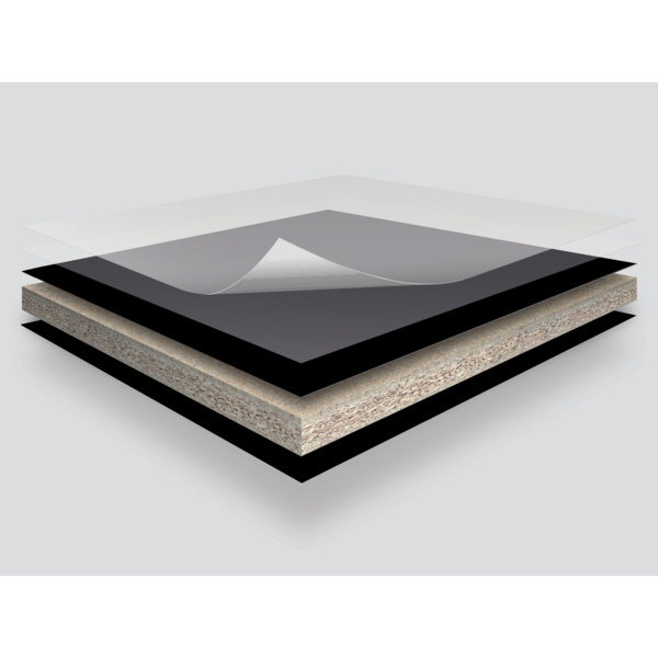 PerfectSense Matt Lackplatten Span E1E05 P2, Schwarz U999 TM28, 2800x2070x19mm