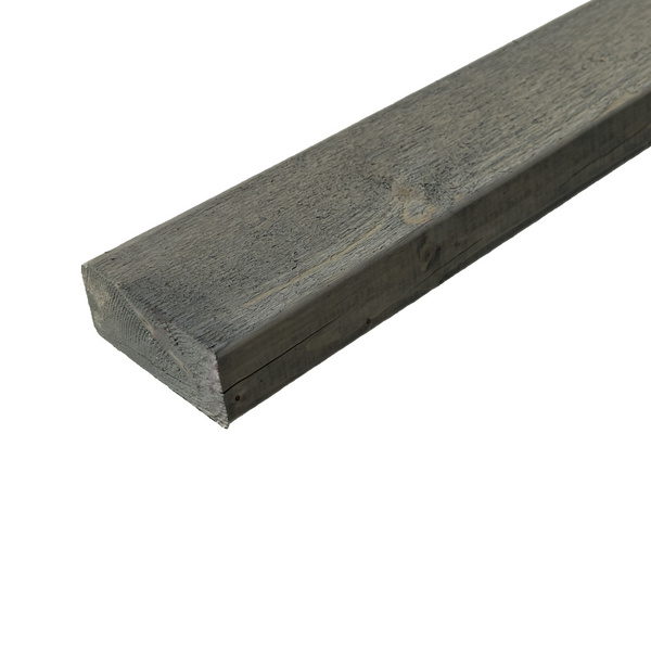 Fassadenprofil nord. Fichte Rhombuspr., gehobelt, gerundete Kanten, Vergrauungsl. Basalt, 26x68x5100mm