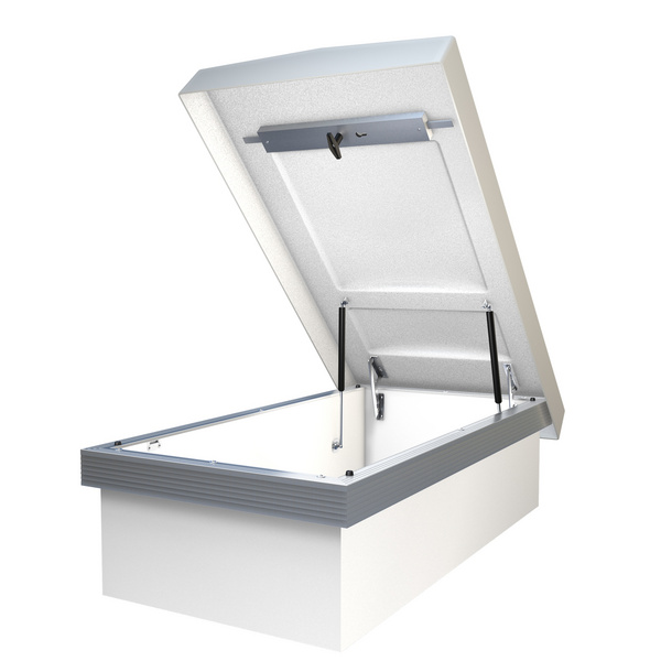 FlachdachAusstieg für Bodentreppen StahlBlau/StahlBlau/Liliput