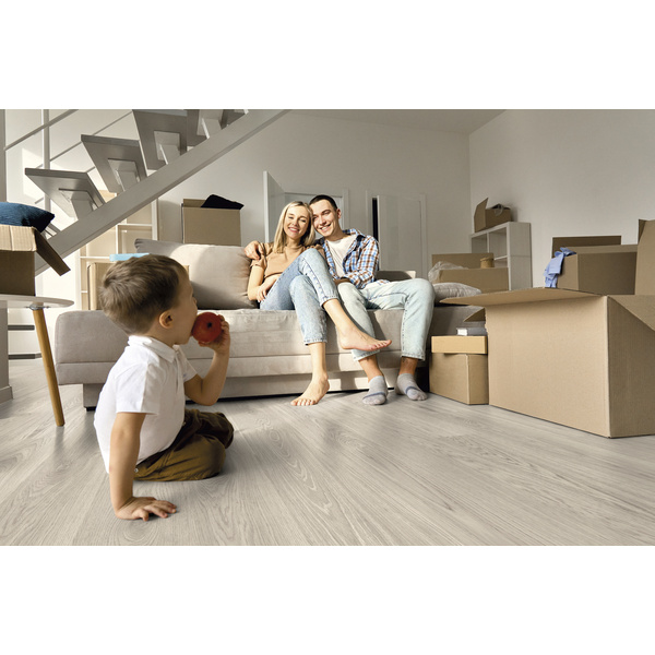 Korkboden Eiche Mond Landhausdiele lackiert - Designatura