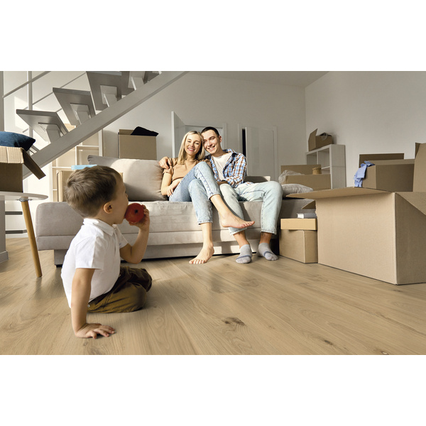 Korkboden Eiche Jupiter Landhausdiele lackiert - Designatura