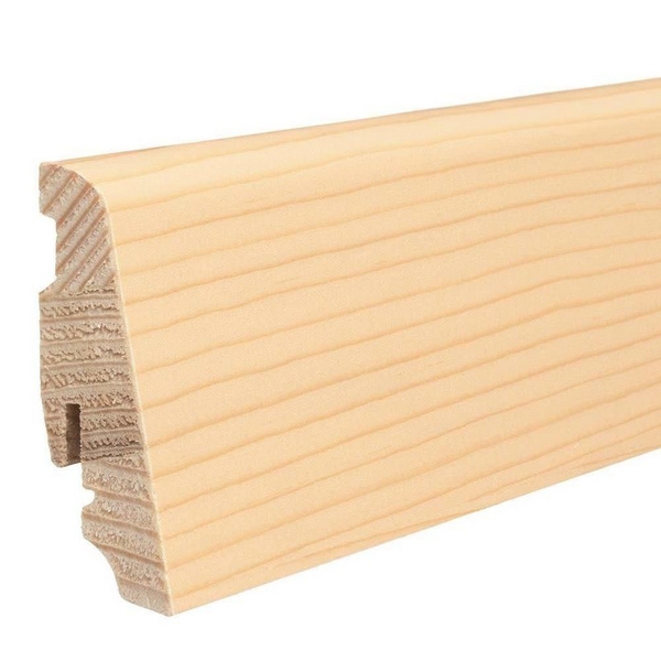 Stecksockelleiste 19x58mm 2,2m Lärche puroweiß furn.geölt