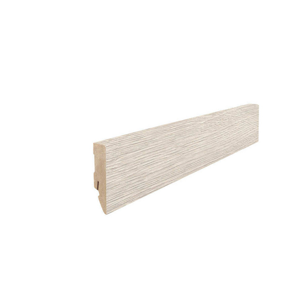 Stecksockelleiste 16x58mm 2,2m Cube MDF Eiche Breda hellgrau