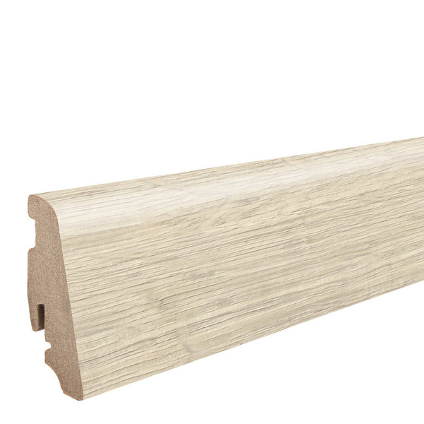 Stecksockelleiste 19x58mm 2,2m Eiche Sheffield cremeweiß wasserr.