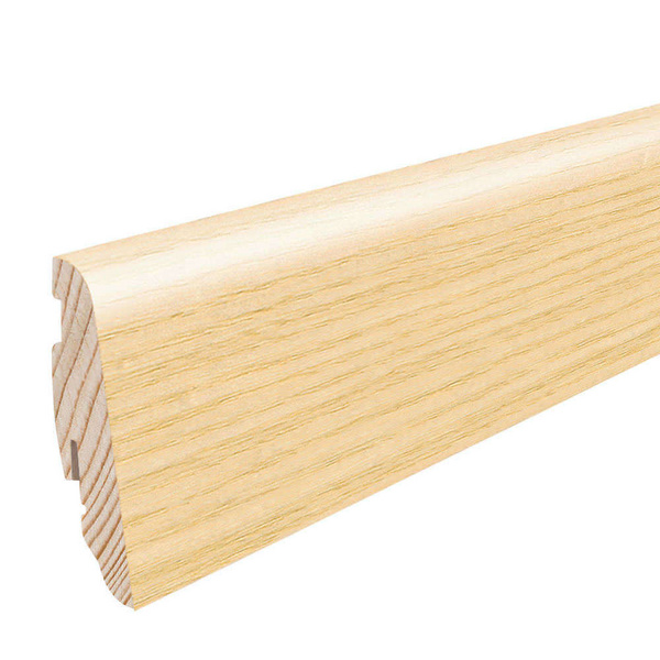 Stecksockelleiste 19x58mm 2,2m Esche furn. geölt