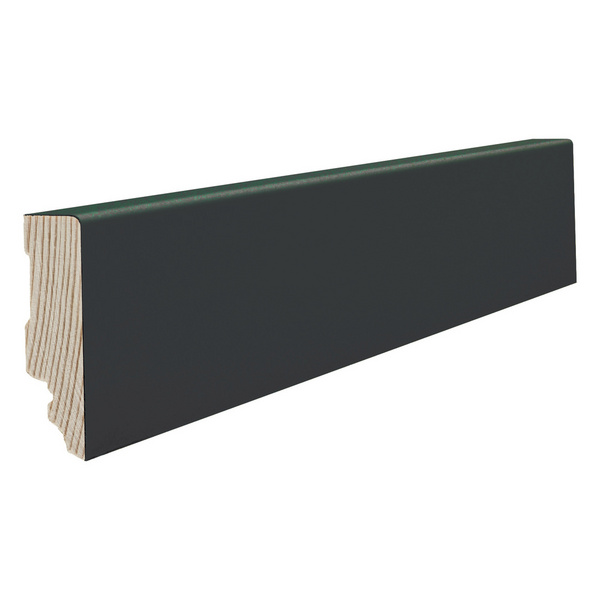 Stecksockelleiste 16x58mm 2,2m Cube MDF schwarz
