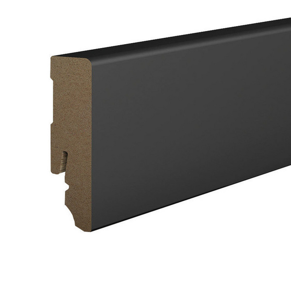 Stecksockelleiste 16x58mm 2,2m Cube MDF schwarz