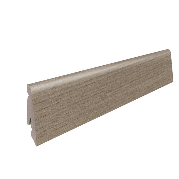 Stecksockelleiste 16x58mm 2,2m Cube MDF Chevron Eiche grau